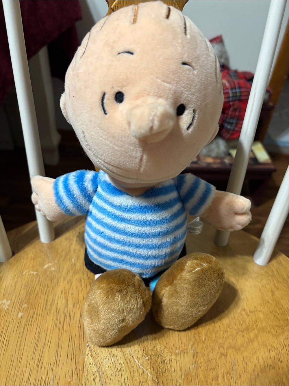 Peanuts Charlie Brown Plush in Blue and White Stripes